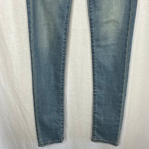American Eagle NWT Size 00 Long Jegging Jeans Medium Wash Blue Skinny New - Picture 6 of 12